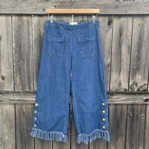 Azulu from Anthropologie • Fringe Wide Leg Jeans